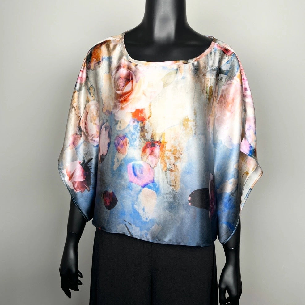 Florence Top - Floral Silk Satin