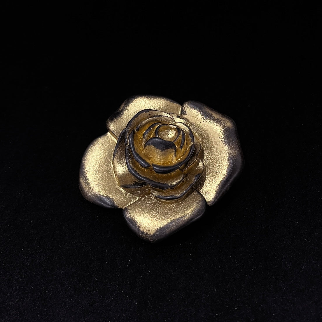 Gold Rose Brooch