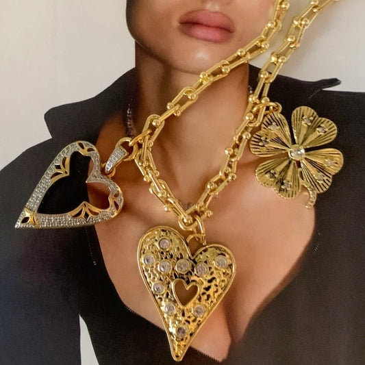 Heart Struck Gold Necklace