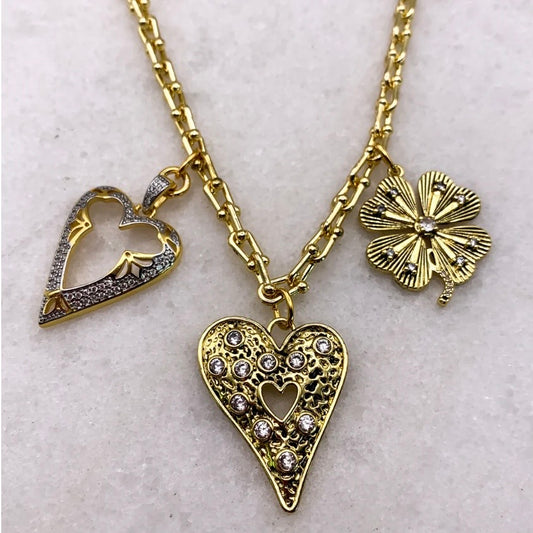 Heart Struck Gold Necklace