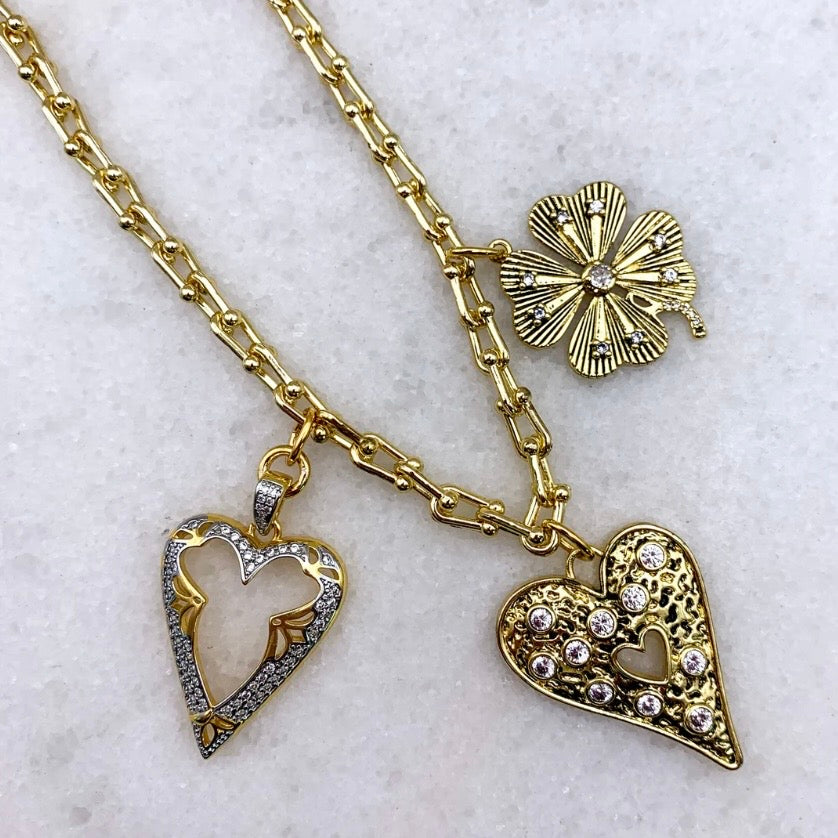 Heart Struck Gold Necklace