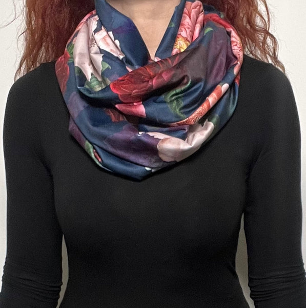Velvet scarf floral scarf handmade in melbourne eloise the label