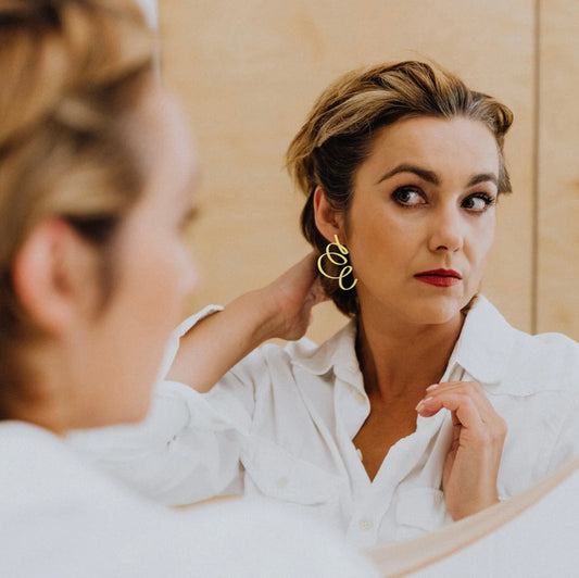 Gold Collect Stud Earrings