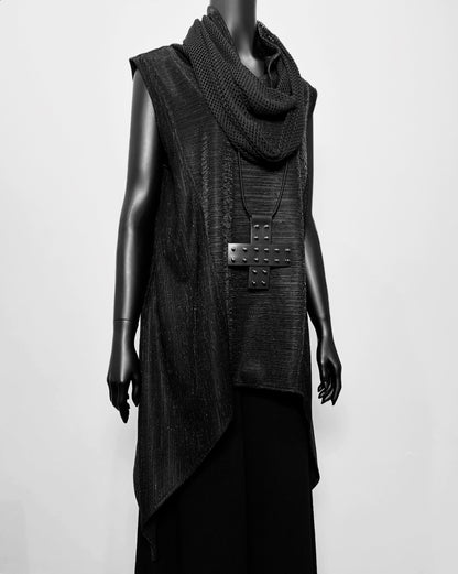 Womens evening top black sparkle relaxed fit melbourne made