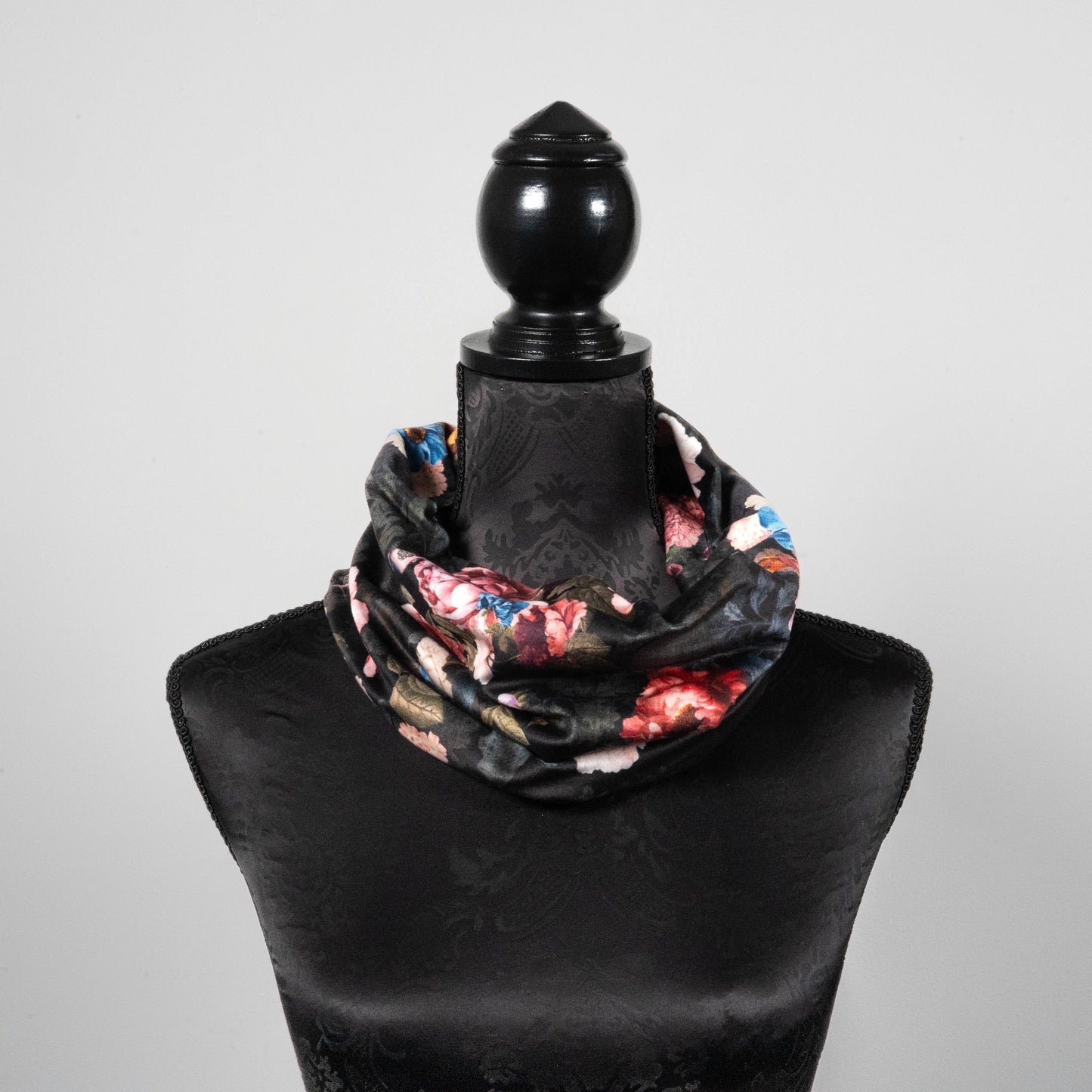 Floral velvet infinity scarf  loop scarf melbourne made eloise the label