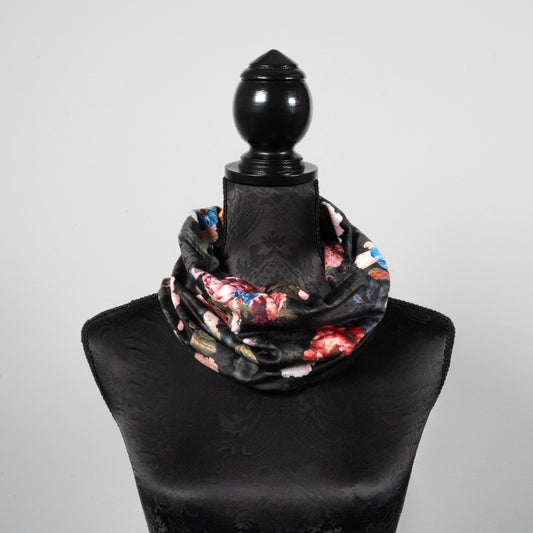Floral velvet infinity scarf  loop scarf melbourne made eloise the label