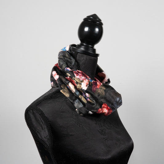 Floral velvet infinity scarf  loop scarf melbourne made eloise the label