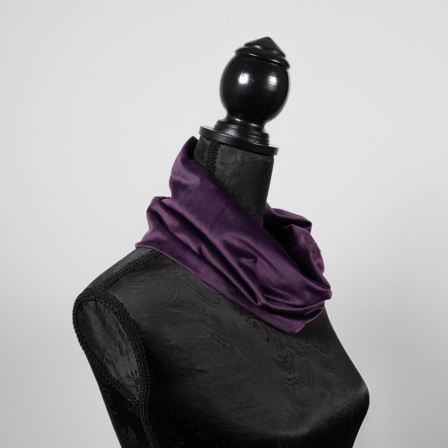 Purple velvet infinity scarf  loop scarf melbourne made eloise the label