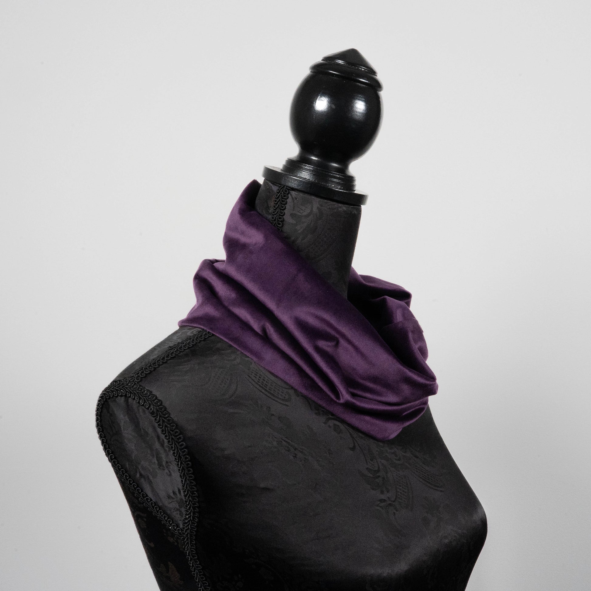 Purple velvet infinity scarf  loop scarf melbourne made eloise the label