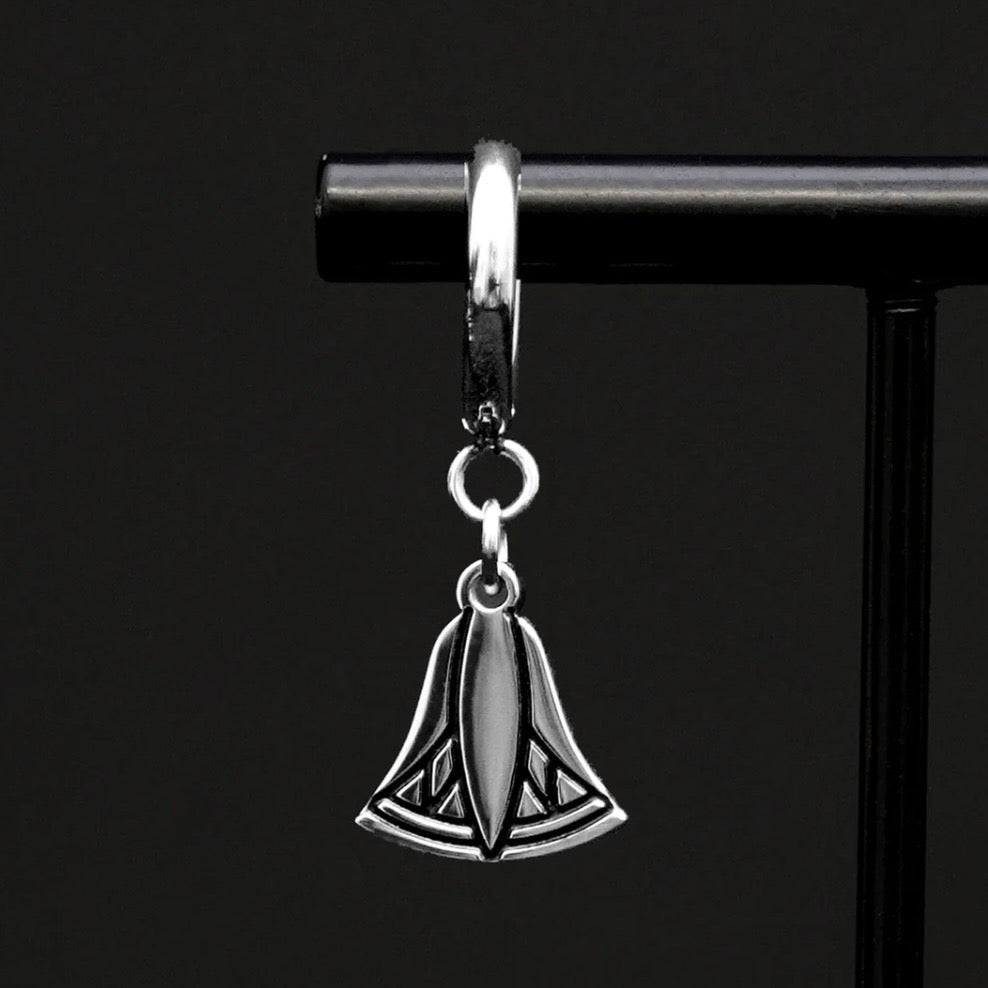 Lotus Flower Huggie Hoops