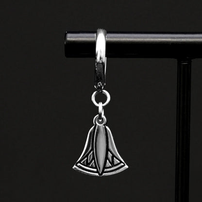 Lotus Flower Huggie Hoops