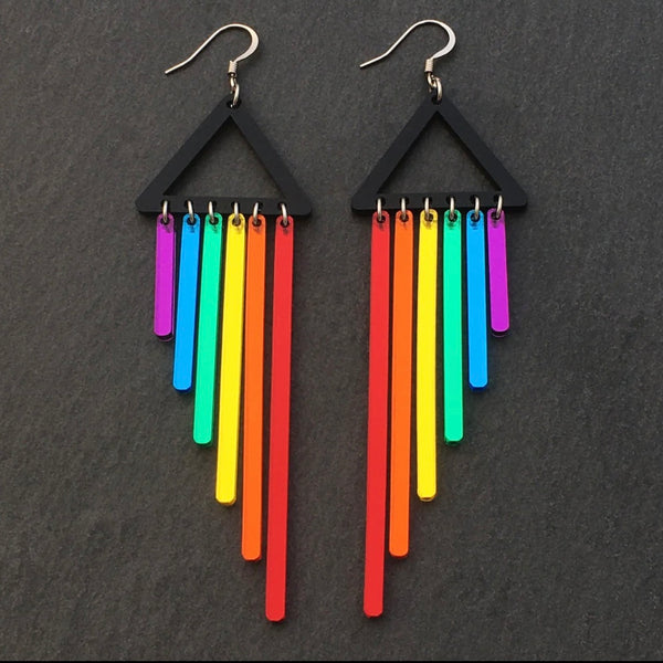 Rainbow Chimes Drop Earrings
