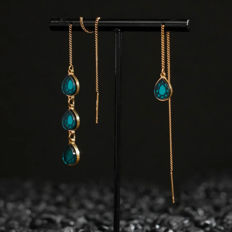 Cleoparta Mismatched Threader Earrings