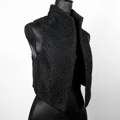 Nikita Vest - Black Lace Web