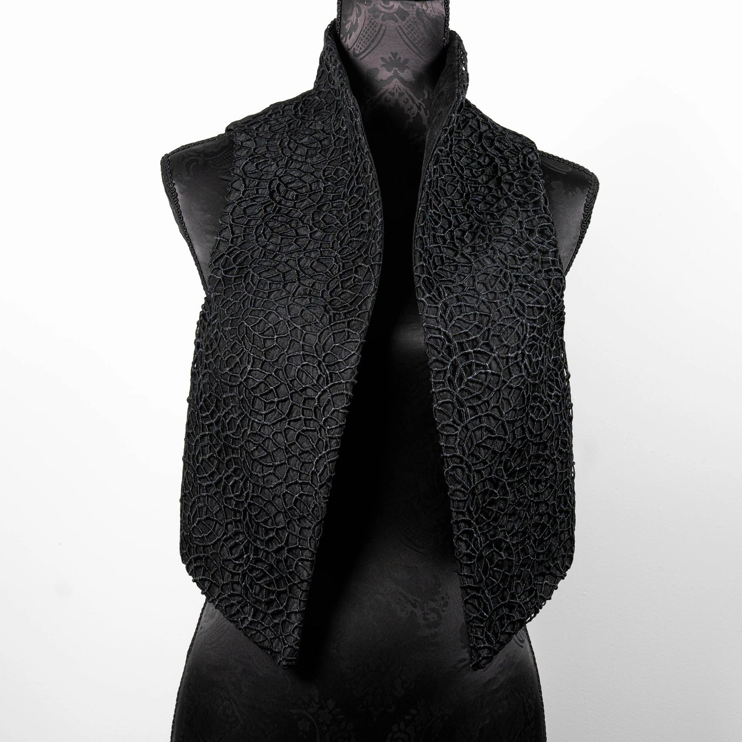 Nikita Vest - Black Lace Web
