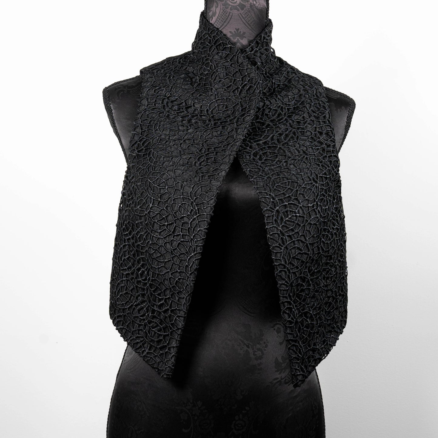Nikita Vest - Black Lace Web