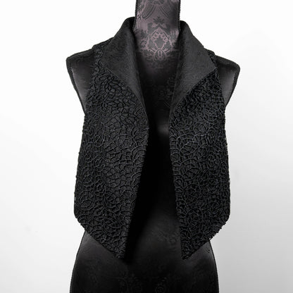 Nikita Vest - Black Lace Web