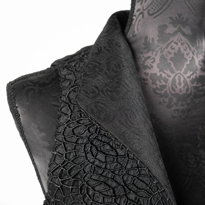 Nikita Vest - Black Lace Web