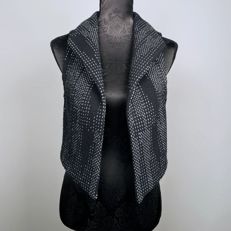 Black and white ladies vest event wear evening wear melbourne made eloise the label 