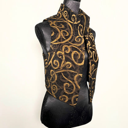 black and gold jacquard vest made in melbourne