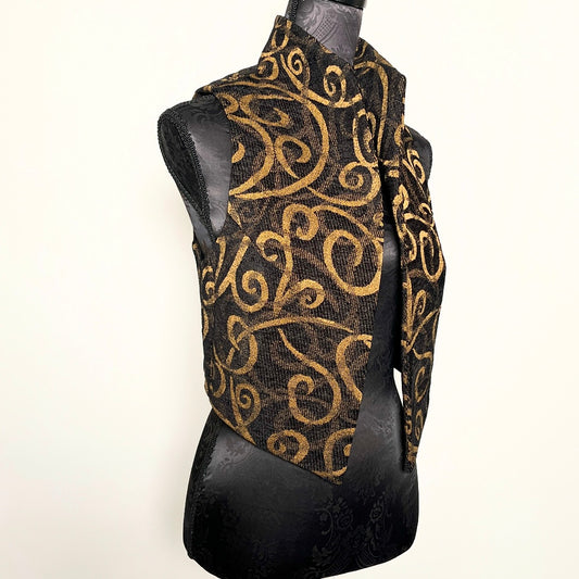 black and gold jacquard vest made in melbourne