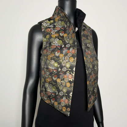 Nikita Vest - Japanese Floral Brocade