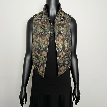 Nikita Vest - Japanese Floral Brocade