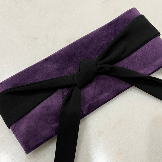 Obi Belt - Purple Velvet