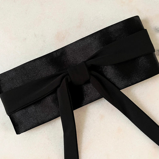 Obi Belt - Black Velvet