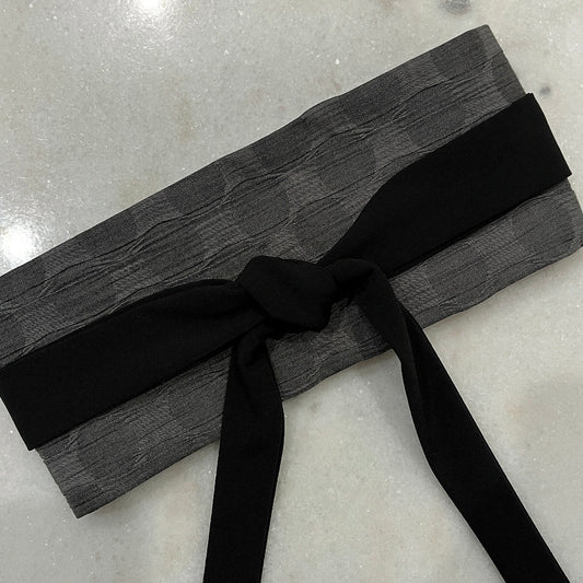 obi belt grey brocade jacquard melbourne made ladies clothing stylish clothing handmade in melbourne classy elegant clothing timeless pieces timeless clothing classic style unique clothing unique style ageless style luxe fabrics statement clothing statement style evening style womens clothing australian made clothing made in australia eloise the label