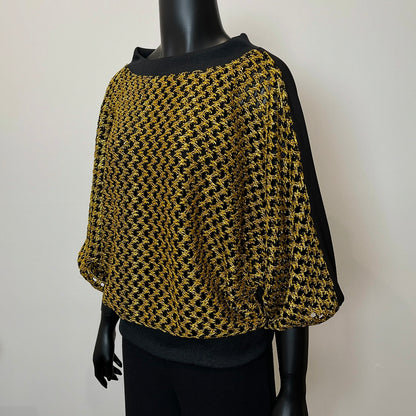 One Of A Kind Top - Gold Chunky Knit Mesh