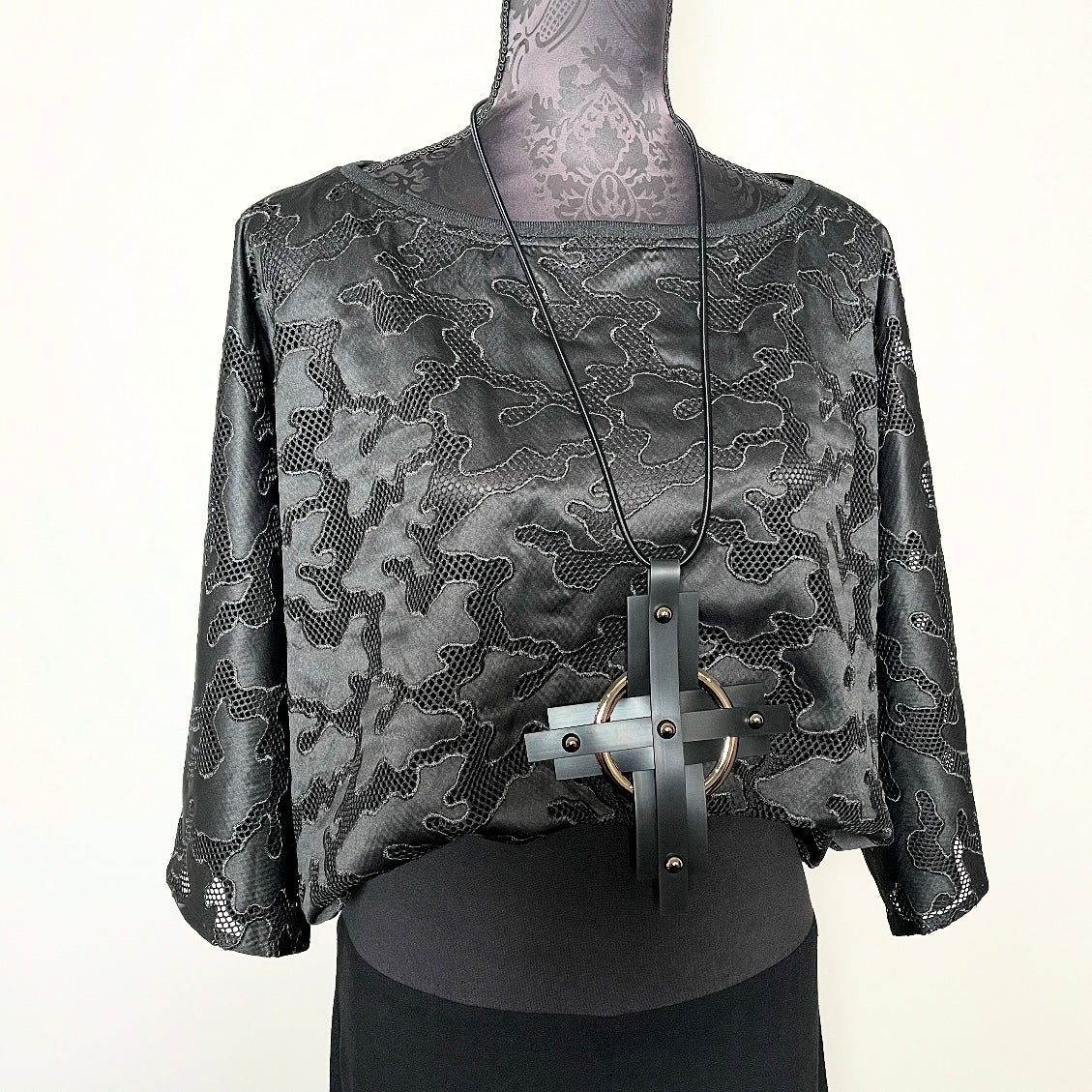 Allure Top - Black Mesh Camo - One Of A Kind