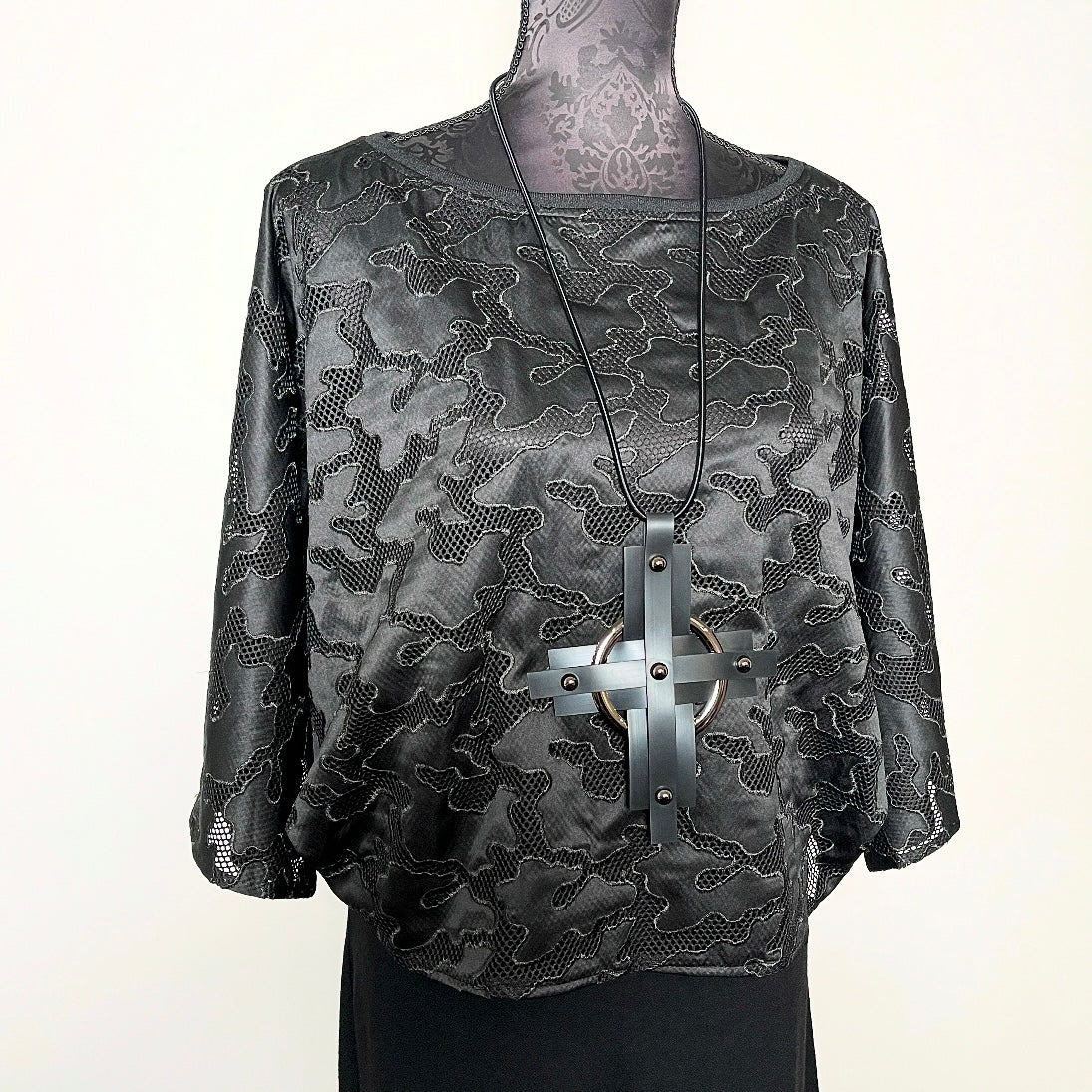 Allure Top - Black Mesh Camo - One Of A Kind