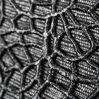 Ophelia Vest & Obi Belt Set - Grey With Black Mesh Collar