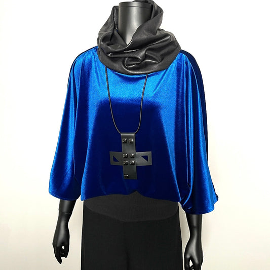 blue velvet top evening top made in melboune eloise the label 