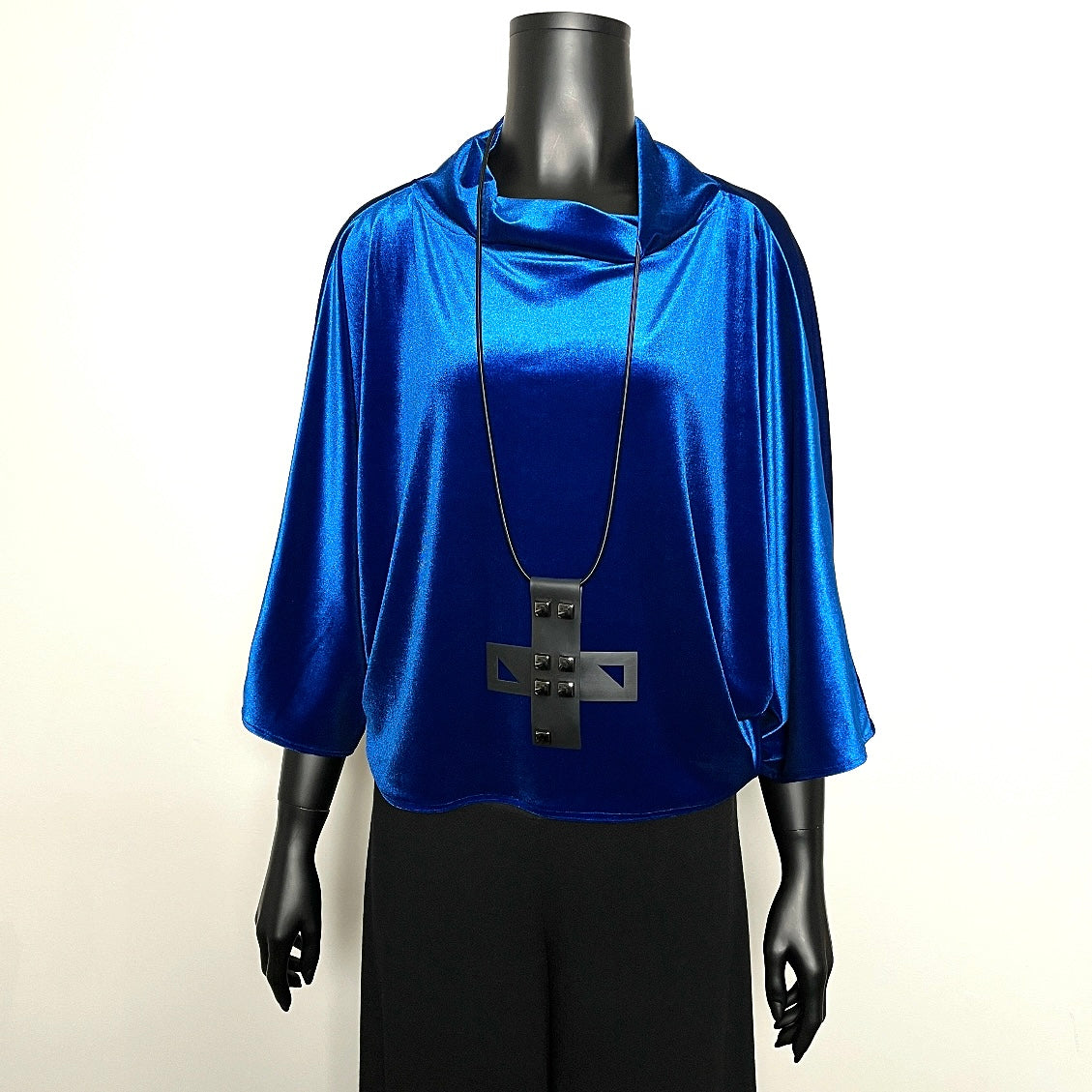 blue velvet top evening top made in melboune eloise the label 