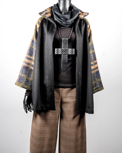 Wide Leg Pant - Stretch Plaid