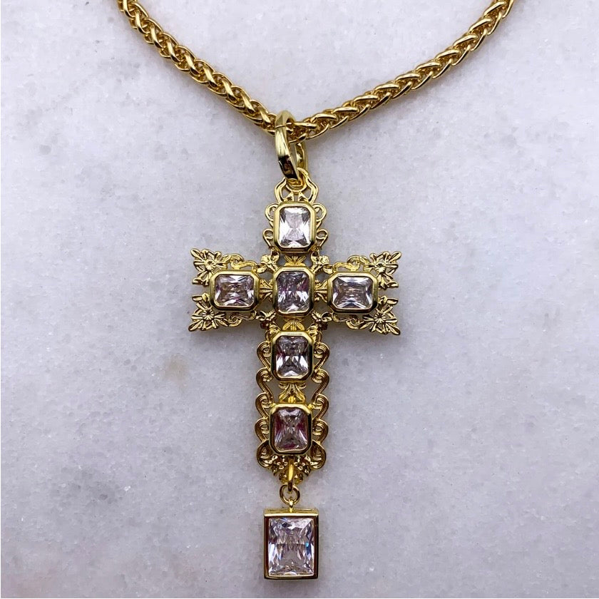Provenance Gold Cross Necklace