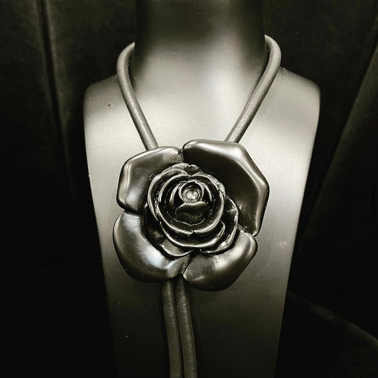resin rose brooch gold black brooch made in melbourne handmade in melbourne statement brooch bold brooch eloise the label