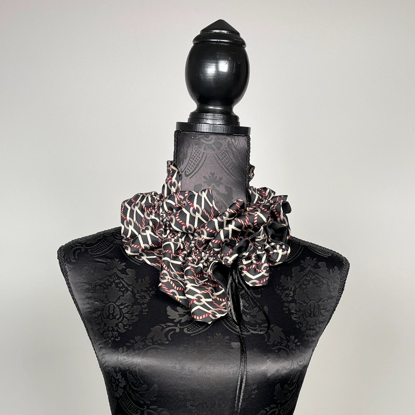 Ruffle Scarf - Upcycled Vintage Silk Tie
