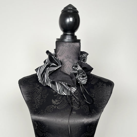 Ruffle Scarf - Upcycled Vintage Tie
