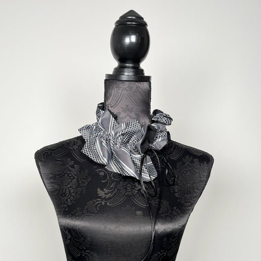 Ruffle Scarf - Upcycled Vintage Tie