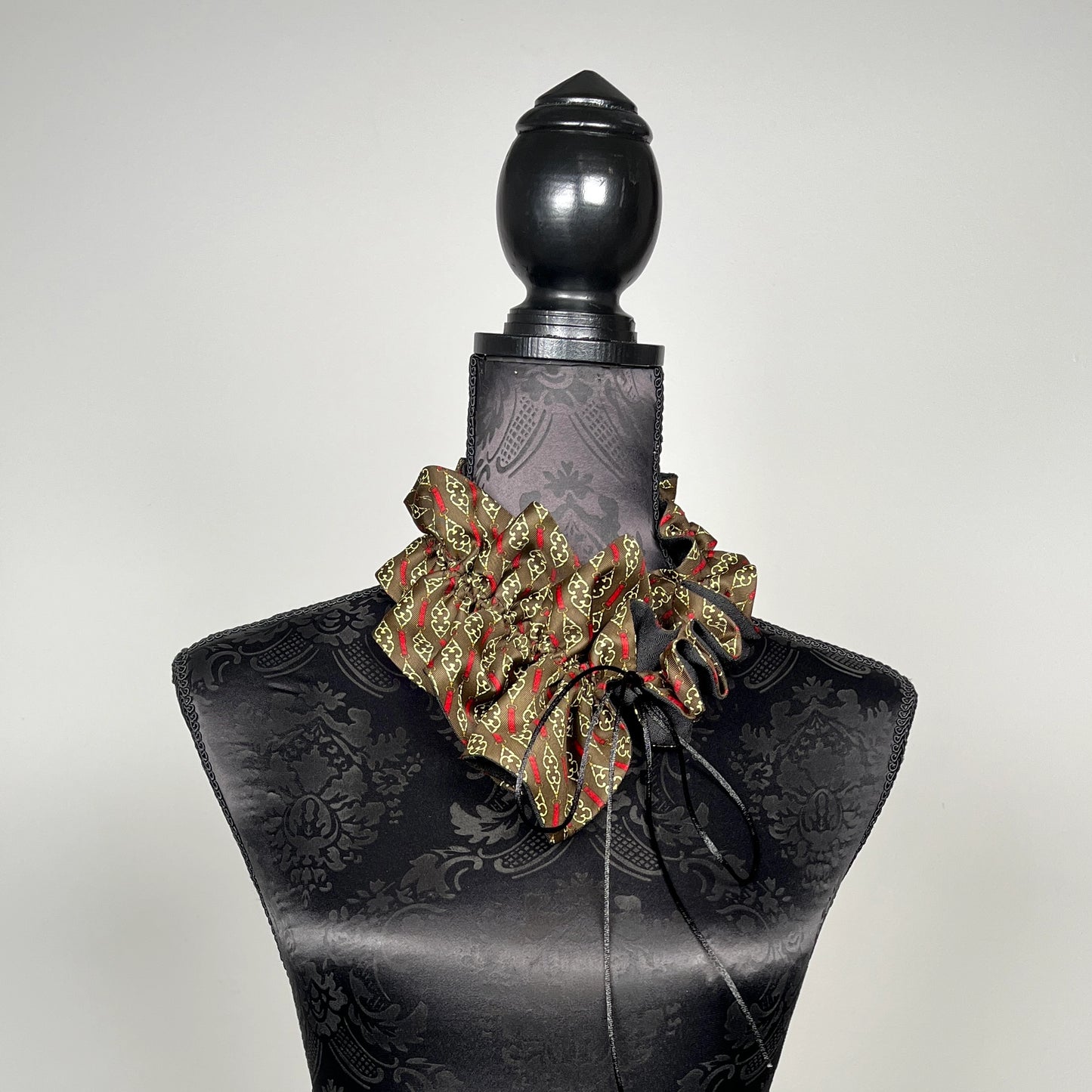 Ruffle Scarf - Upcycled Vintage Silk Tie