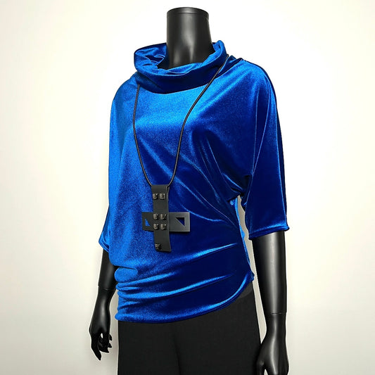 blue velvet top evening top made in melboune eloise the label 
