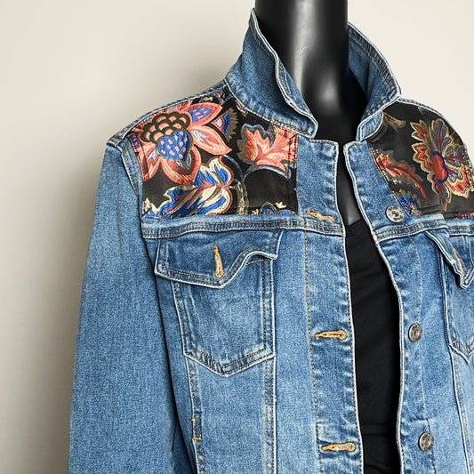 Eloise Upcycled - Denim Jacket - Luxe Brocade