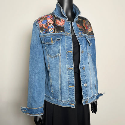 Eloise Upcycled - Denim Jacket - Luxe Brocade