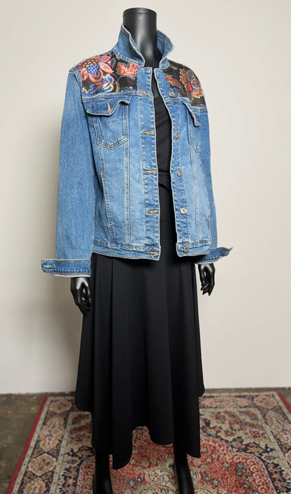 Eloise Upcycled - Denim Jacket - Luxe Brocade