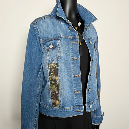 Eloise Upcycled - Denim Jacket - Japanese Brocade