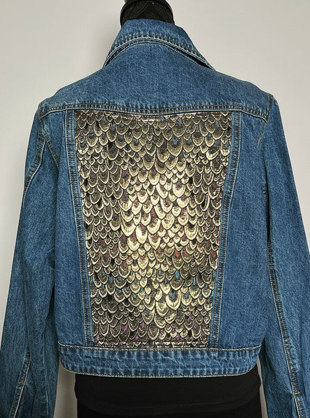 Eloise Upcycled - One Of A Kind - Denim with golden scales