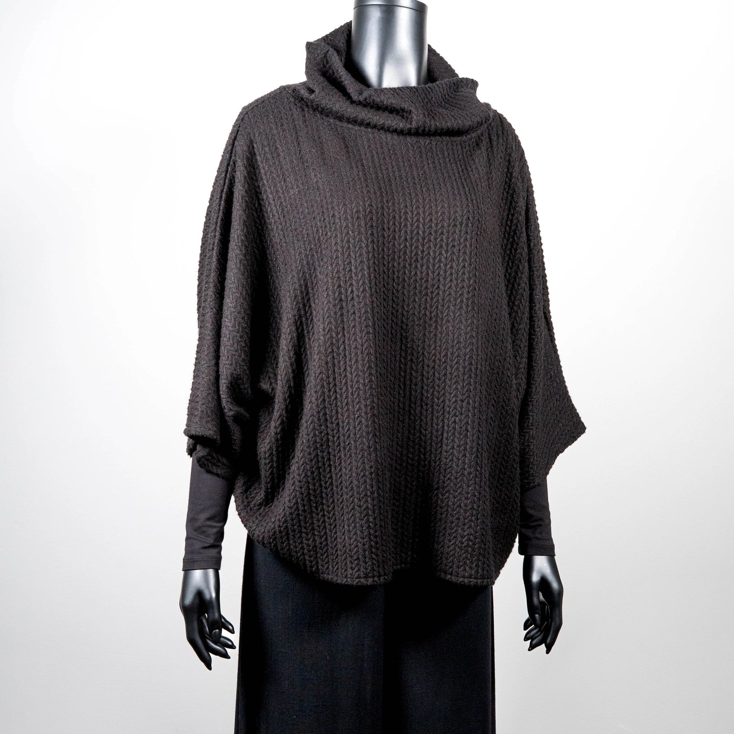 Whisper Top - Black Jacquard Knit